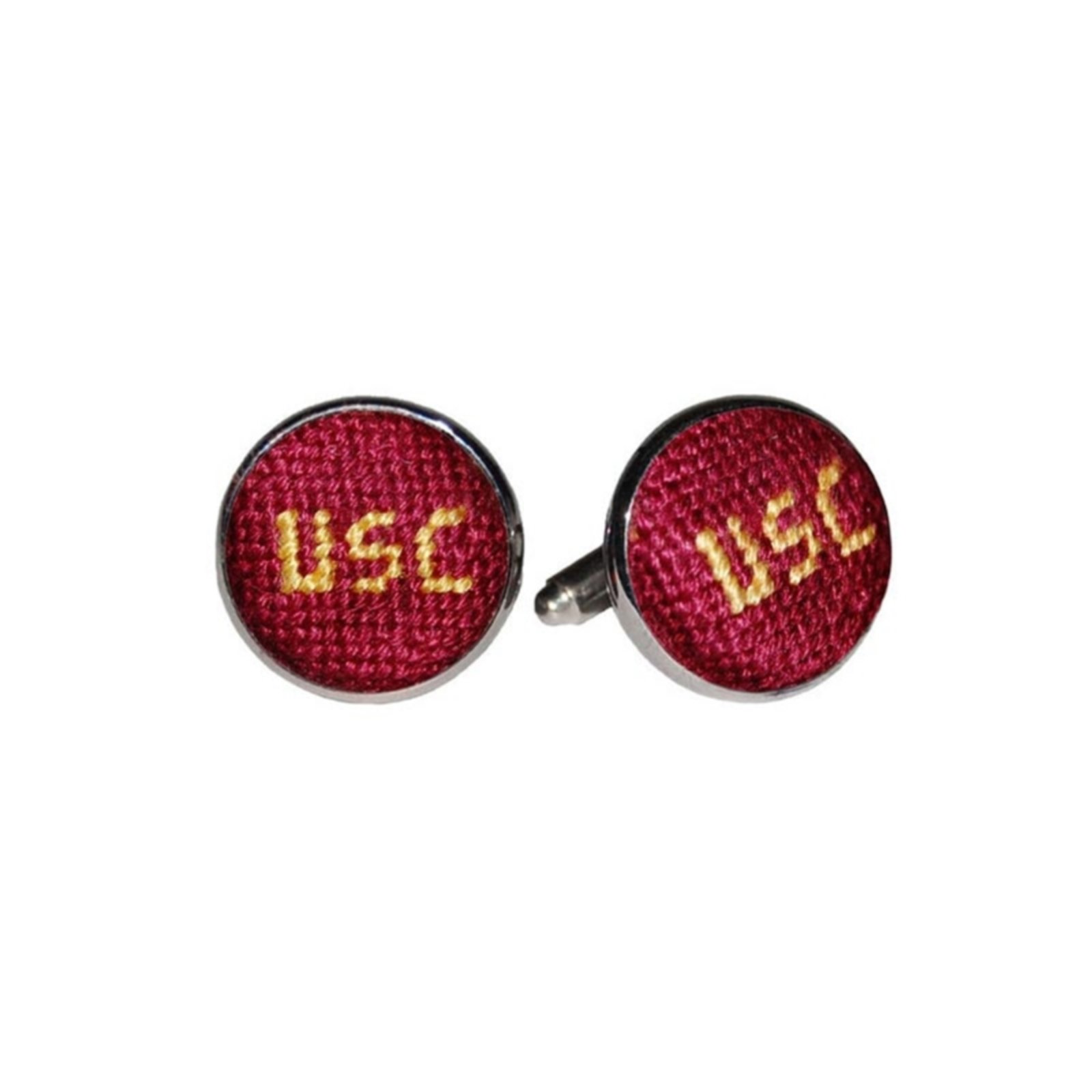 USC Block Mens Embroidered Cufflinks image01